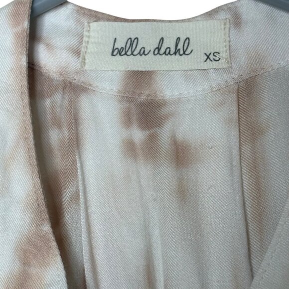 Bella Dahl Womens XS Beige Tie Dye Sleeveless Button Front Top Rayon Made In USA - Picture 5 of 7